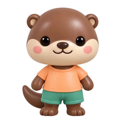 Pebble the otter, ready for an adventure